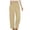 Beige, variant on Kyusrd Wide Leg Pants For Women Casual Solid Color Loose Corduroy Button Elastic High Waist Pocket Slightly Flared Straight Leg Pants