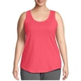 thumbnail image 1 of QUINDOS Débardeurs pour Femmes Grande Taille Rouge Été Côtelé Mode Grande Taille Uni Col Rond Ample Sans Manches T-shirt Chandail Camisoles pour Femmes, 1 of 3