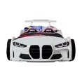 thumbnail image 1 of GTX Twin Race Car Bed with LED Lights & Sound FX, Kids Racing Bedroom Furniture, 1 of 4