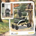 thumbnail image 3 of PawHut Pet Stroller Dog Stroller for Small to Large Cats, Dark Green, 3 of 10