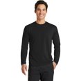 thumbnail image 1 of Port & Company ®  Long Sleeve Performance Blend Tee. Pc381ls L Jet Black, 1 of 4
