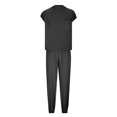 thumbnail image 3 of Timegard Ensembles Lounge pour Femmes, Hauts Courts à Manches Cap, Pantalons à Bas Resserré avec Poches, Tenues Amples de Couleur Unie, 3 of 4