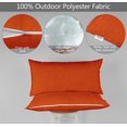 thumbnail image 4 of Vargottam Indoor/Outdoor Polyester Fabric Lumbar Pillow With Insert, All-Weather Waterproof Decorative Throw Pillow for Patio Furniture-Set of 2 - Orange, 4 of 7