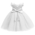 thumbnail image 4 of RXIRUCGD 2025 Summer Clothes for Kids Fashionable Girls' Solid Color Mesh Puffy Dress Girls' Performance Formal Dress, 4 of 4