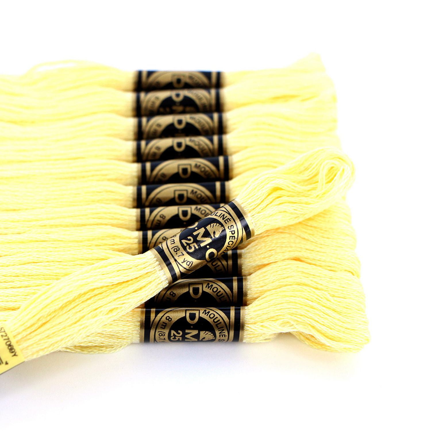 DMC coton 6 brins fil à broder 8 m (8.7 yd) jaune