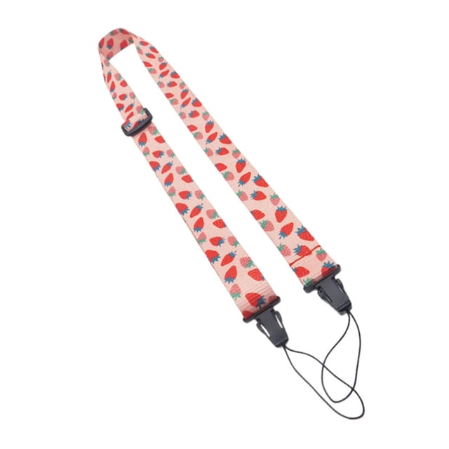 Esquirla Mini Camera Strap Universal Cartoon Adjustable Phone Neck Strap, Neck Hanging Strap, Camera Neck Shoulder Strap for ID Badges Pink