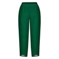 thumbnail image 4 of RXIRUCGD Capris d'Été Confortables et Amples pour Femmes, Couleur Unie, Vert, Taille : 2TG, 4 of 5