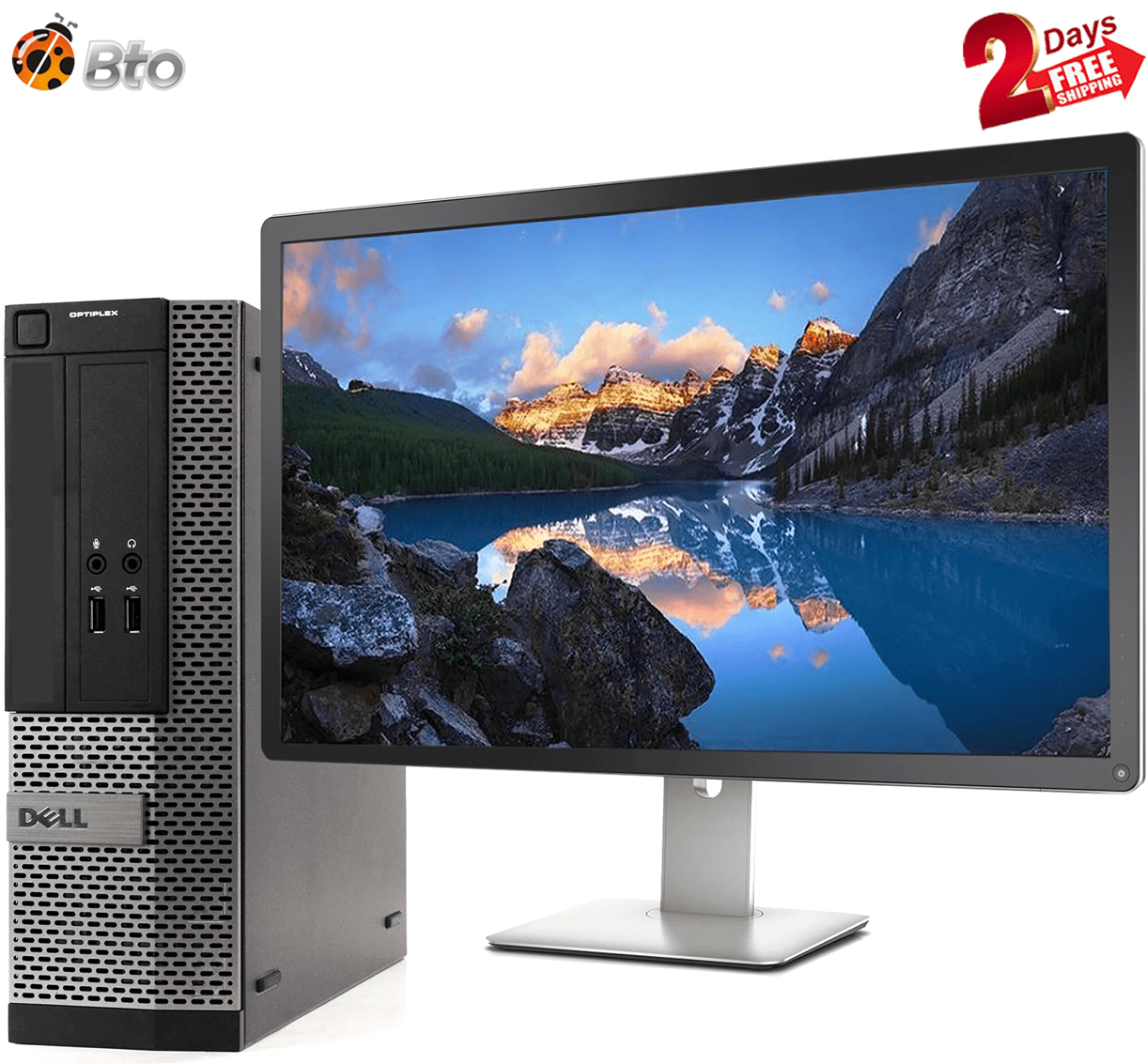 "Dell Desktop SFF Computer Intel Core i5 4th Gen. Processor 16GB Ram, 1TB SSD, New 22"" LCD, Keyboard & Mouse, Bto Wi-Fi Adapter, Windows 10 Pro Renewed PC"