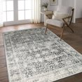 thumbnail image 1 of JV Home Area Rug Oushak Grey 7'6"x10' Washable Carpet Anti Slip, 1 of 7