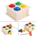 thumbnail image 4 of TOPINCN Novel Kids Hammering Game Wooden Ball Hammer Box Children Early Learning Educational Toy, Learning Toy,Knock, 4 of 7