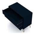 thumbnail image 4 of Manhattan Comfort Rockefeller Modern Table de Nuit à 3 Tiroirs, Tatiana Bleu Minuit, 4 of 8