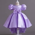 thumbnail image 4 of HXWCHs Robe à Carreaux Élégante en Satin Dos Nu Robe de Concours pour Filles Performance sur Scène et Violet 4-5 Ans, 4 of 5