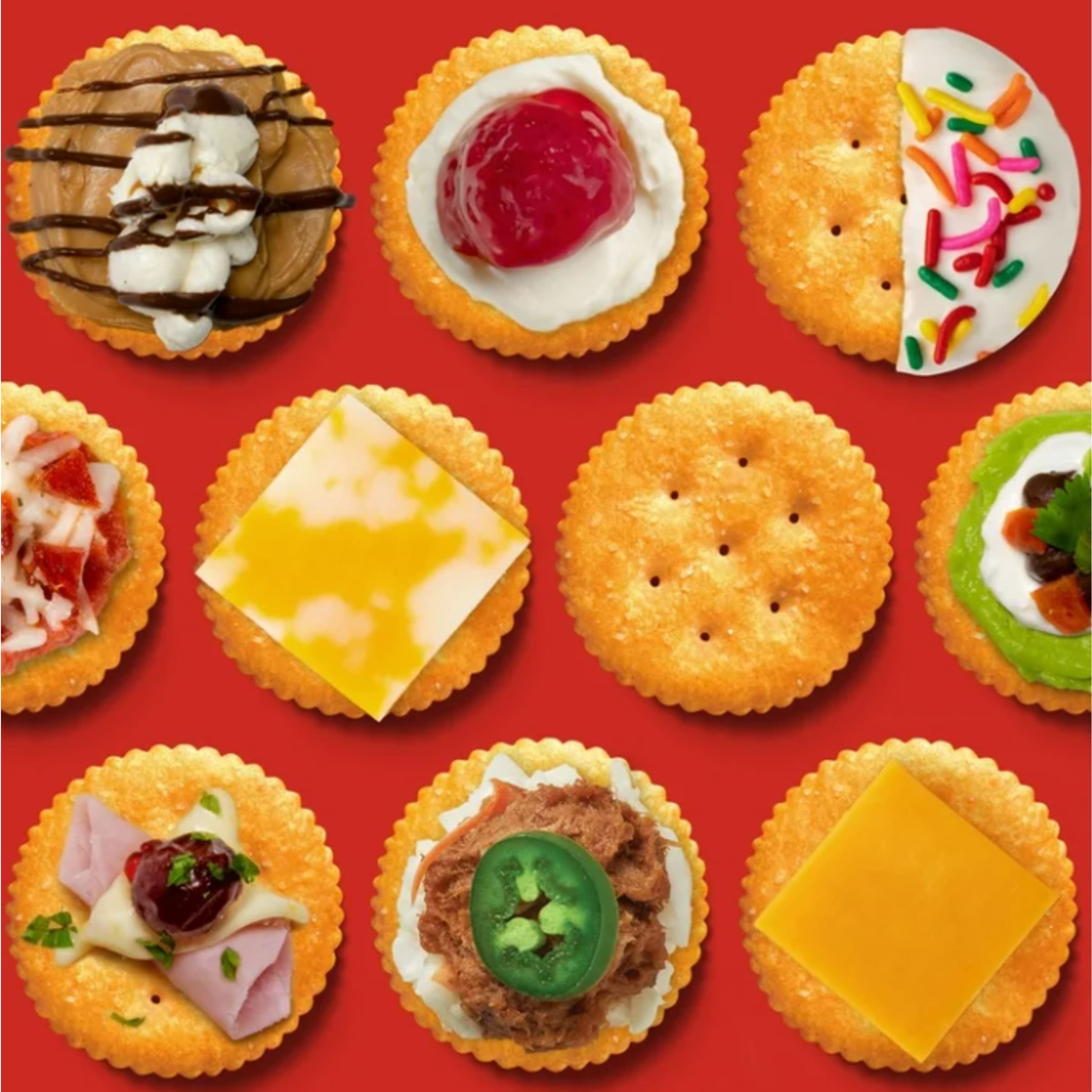 RITZ à Emporter Craquelins Faits de Blé Entier, Lot de 8 Piles de Craquelins Emballées Individuellement, Format Portatif, Collation Pratique à Emporter, Collation pour la Boîte à Lunch & Collation de Voyage 328g