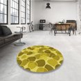 thumbnail image 4 of Ahgly Company Tapis d'Intérieur Lavables en Machine Rectangle Transitionnel Jaune Or Brillant, 2' x 3', 4 of 7
