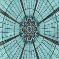 thumbnail image 1 of Ahgly Company Machine Washable Indoor Square Transitional Greenish Blue Green Area Rugs, 8' Square, 1 of 7
