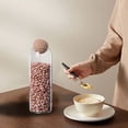 thumbnail image 4 of EGNMCR Storage Containers, Kitchen Storage & Organization Glass Storage Jars With Airtight Wooden Lid Ball Clear Candy Jar Food Storage Jars For Tea Coffee Spice Candy Glass Storage, 4 of 8