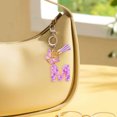 thumbnail image 4 of TopLLC Tools&Home Improvement Initial Letter Keychains For Women Tassel Purple Cute Car Keychain For Wallet Backpack Bag A chopper, 4 of 4