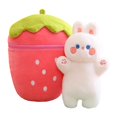 thumbnail image 3 of Esquirla Cute Flip Strawberry to Animal Plush Toy Car Decorative Soft Toy Accompany Sleep 40cm Rabbit, 3 of 8