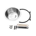thumbnail image 1 of Maytalsory Reduce Spills And Mess Disassembled Pet Bowl Silver With Convenient 13CM 1Set, 1 of 6