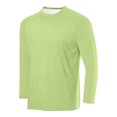 thumbnail image 2 of Txeol Mens Basic Long Sleeve Shirts Crewneck Solid Color Pullover Lightweight Workout Loungewear,Mint Green,M, 2 of 3