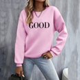 thumbnail image 2 of 2025 Femmes Décontracté Long 4X Chandail à Manches T-Shirt Graphique T-Shirts Couleur Imprimé Col Rond Chandails Molletonnés Chandail Confortable Chandails Molletonnés pour Femmes Hauts pour Femmes, 2 of 5