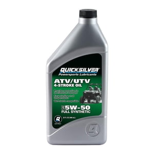 Quicksilver 8M0149407 5W-50 Full Synthetic 4-Stroke ATV/UTV Engine Oil â€“ 1 Quart