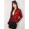 thumbnail image 2 of Veste à Paillettes pour Femmes à Manches Longues avec Fermeture Éclair Frontale et Poignets Côtelés, 2 of 5