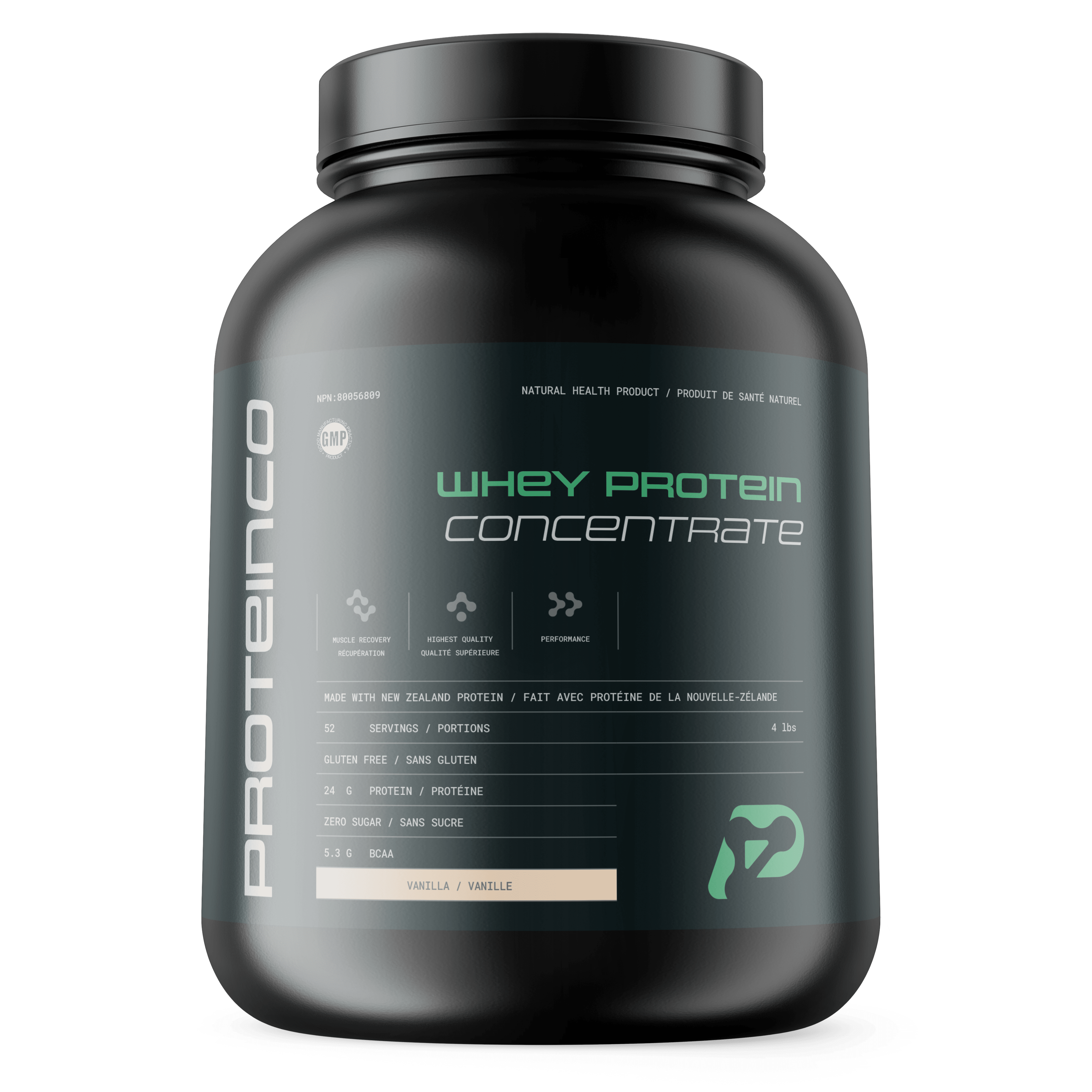 ProteinCo | Whey Protein made With New Zealand | Pure Whey Protein | Grass Fed | 4Lbs (Vanilla)
