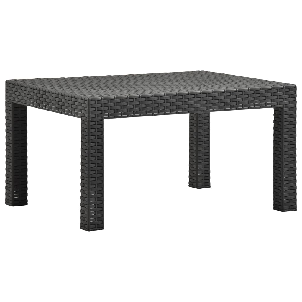 vidaXL Table de Jardin Anthracite 58x58x41 cm Rotin PP