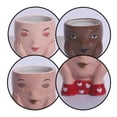 thumbnail image 4 of koolsoo 3x Flower Pot Plant Pot Head flowerpot Figurines Mini Plants, 4 of 9