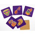 thumbnail image 2 of Inkdotpot Set of 6 Drink Coasters DecorativeNon,SlipCork Base4-inch Square PrintedCoastersEasy Clean- Musical Instruments, 2 of 8