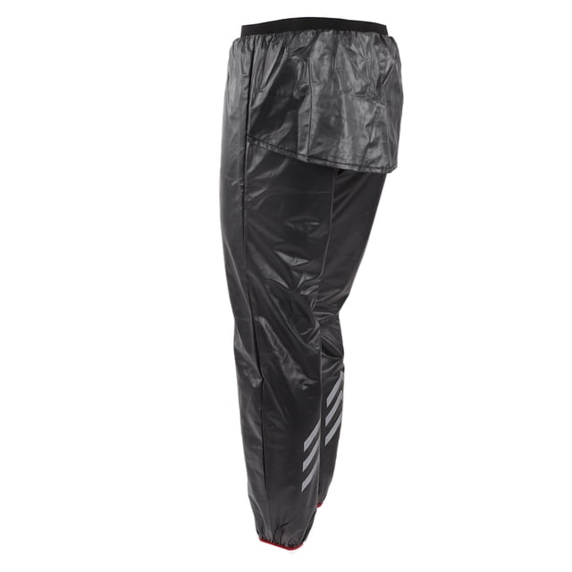 Waterproof Pants, Rain Over Pants Wide Application Strong Water Repellent Effect for Labor, Outdoor Sports, and Cycling in dark grey. Made from elastic fabric, these pants feature a super bright reflective belt for night safety, a breathable back window for air permeability, and a high-tech nano zinc oxide waterproof coating. Includes a storage bag.