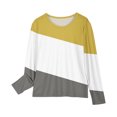 thumbnail image 4 of RXIRUCGD Chemises à Manches Longues pour Filles, Col Rond Mignon, Blouses Décontractées Élégantes, Jaune, Taille : 9 Ans, 4 of 6