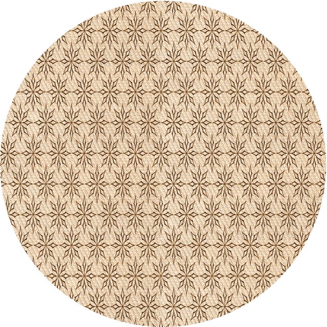 Ahgly Company Tapis Rond Lavable en Machine Intérieur Transitionnel Bronze Brun, 8 Pieds Rond
