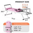 thumbnail image 2 of Soges Foldable Pilates Reformer Machine for Home Use, Portable Pilates Reformer Machine Equipment with Springs & colorful Elastic Cords,Pilates Equipment for All Level Users, Up to 330lbs, Pink, 2 of 9