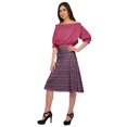 thumbnail image 2 of Moomaya Jupe Imprimée pour Femmes en Poly Spandex Tenue Décontractée Jupe d'Été pour Filles, 2 of 5