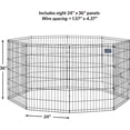 thumbnail image 3 of MidWest Black Exercise Pen No Door 8 Panel, 3 of 7