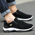 thumbnail image 2 of Kcodviy Men's Simple and Able Sneaker Rack for Men Bedroom with Light Round Head Solid Color Casual Shoes Men Sneaker Lightweight Breathable Soft Bottom Flannel Casual Sports Shoes, 2 of 6