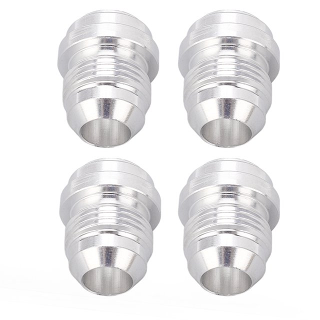 Connecteur Fileté AN8, Billette Filetée Mâle d'Usinage CNC de Taille Standard 4PCS pour l'Entretien Automobile