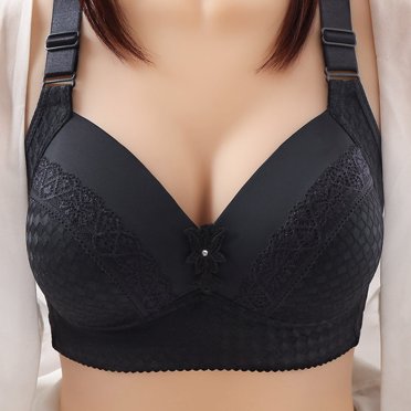 Outfmvch Wireless Bras for Women Bras for Women Push Up Bra Womens Blissful Benefits Bra Wire Up Full Coverage Smoothing Everyday Bra Comfort Fit Bras Womens Underwear(clearance) Black 42