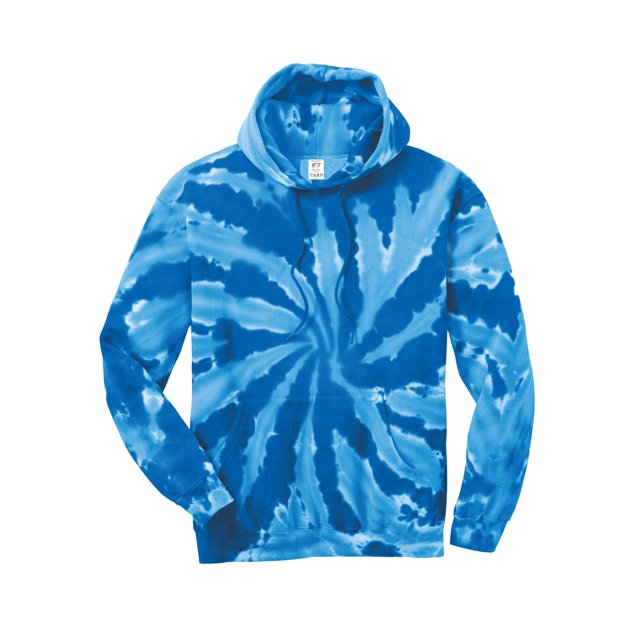 Gravity Threads Mens Tie-Dye Pullover Hoodie Sweater - Royal - 2X-Large