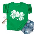 thumbnail image 4 of TopLLC St. Patrick's Day Patricks Day Chemises pour Femmes Hauts de Sarrau St Patricks Day Mode pour Dames St. Imprimé Manches Courtes Col Rond Chemise Femme Décontractée Ample, 4 of 4