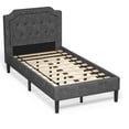 thumbnail image 1 of Costway Lit Plateforme Double Rembourré Tête de Lit en Lin Base de Matelas, 1 of 10