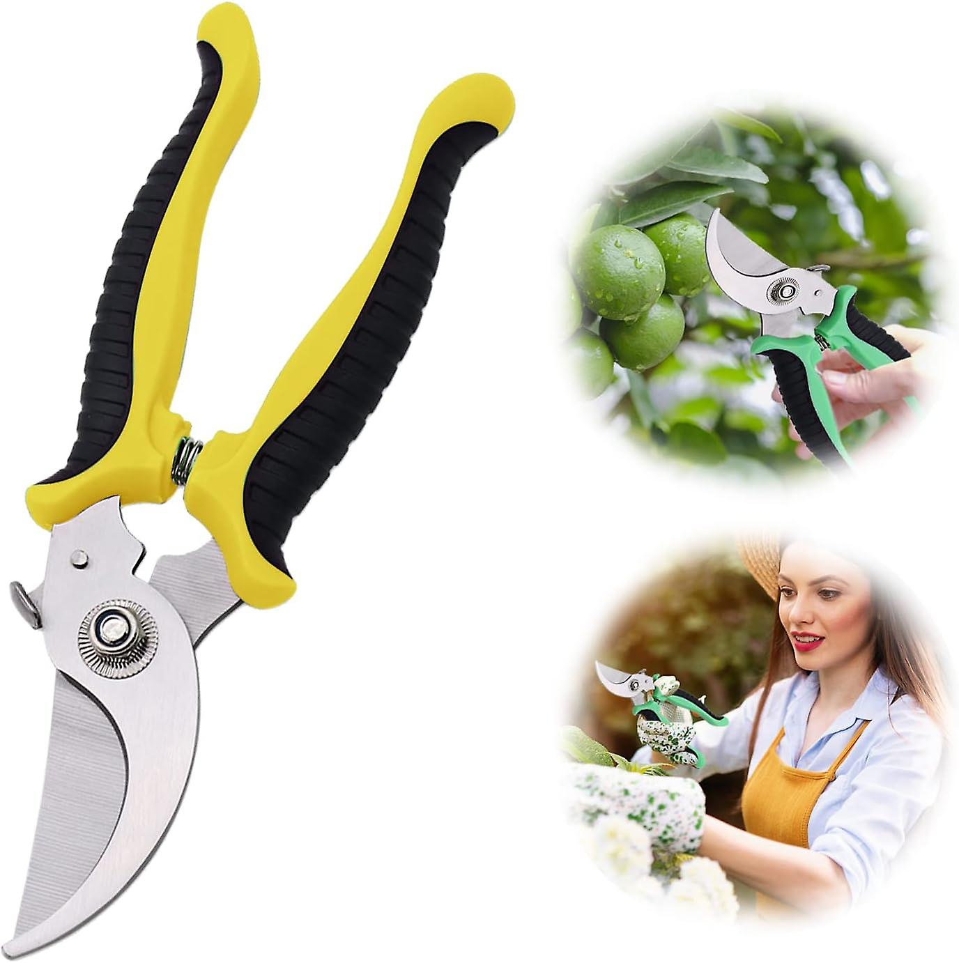 Garden Scissors, Pruning Shears, Non-Slip Shears, Multifunctional Branch Shears, Professional Garden Pruning Shears, 2pcs 19CM