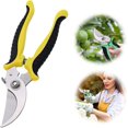 thumbnail image 1 of Garden Scissors, Pruning Shears, Non-Slip Shears, Multifunctional Branch Shears, Professional Garden Pruning Shears, 2pcs 19CM, 1 of 4