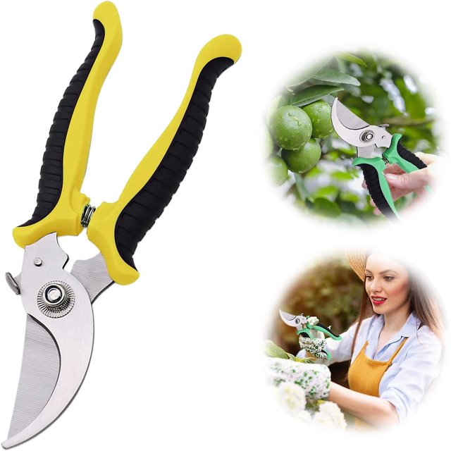 Garden Scissors, Pruning Shears, Non-Slip Shears, Multifunctional Branch Shears, Professional Garden Pruning Shears, 2pcs 19CM