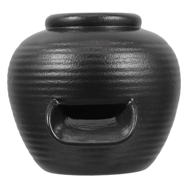 Miangastore Ancient Ceramic Fish Tank Fountain - Hand Crafted Circulating Waterfall Jar For Indoor Tabletop Landscape Decor Living Room Office Zen Garden