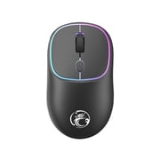Rbaofujie Gaming Mouse Wireless Mouse With Dazzling Lights 2.4G Noiseless Mouse With USB Receiver Portable Computer Mice For Desktop Computer Laptop Rechargeable Mouse