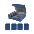 thumbnail image 1 of Bunblic 1800+Card Case Deck Box Sturdy Organizer for Basketball Cards Blue Lined In Gray, 1 of 8