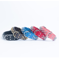 thumbnail image 4 of Amsterdam Dog Collar by Angel. Multi Line Spiked Collar, 24" X 1.5" , Chocolate Brown, 4 of 4